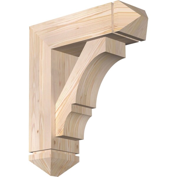 Ekena Millwork Balboa Arts and Crafts Smooth Bracket w/ Offset Brace, Douglas Fir, 7 1/2"W x 24"D x 28"H BKT0806X24X28BOA03SDF - main